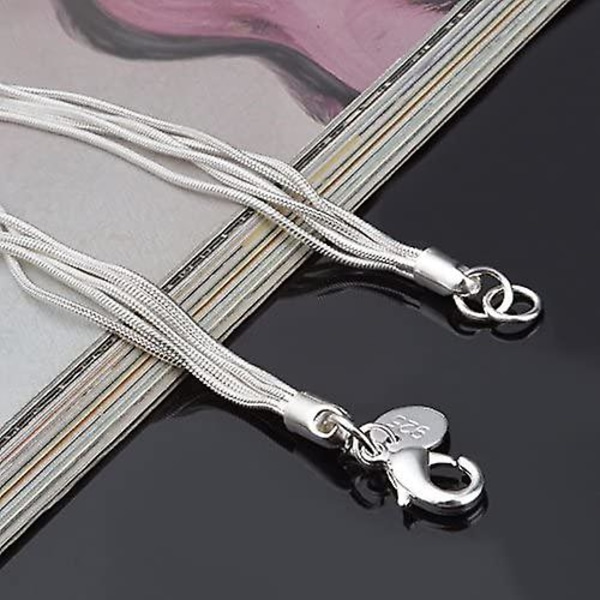 925 Sterlingsølv fem-line kæde med fem-hjerte armbånd armbånd