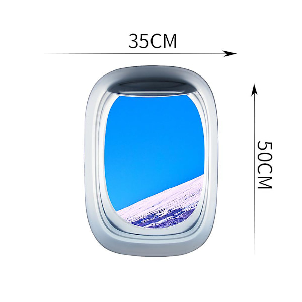 GHYT 3D Kunst Vegg Klistremerker Sky Cloud Fly Skyteppe Vindu Utsikt Veggklistremerker Hjem Innredning