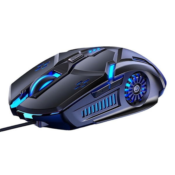 Silver Eagle G5 Tyst Trådbunden Mus Sex Tangenter Lysande Spel Usb Trådbunden Spelmus Kontors Spel Lysande Mus (svart)