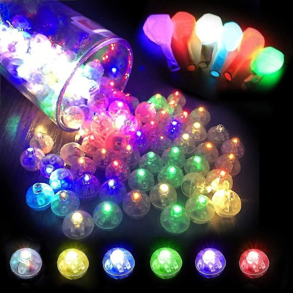 100 kpl ilmapallovalo Moniväriset pienet led-valot vedenpitävät mini pyöreät pallot valot salamapallolamppu syntymäpäiväjuhlien hääkoristeisiin
