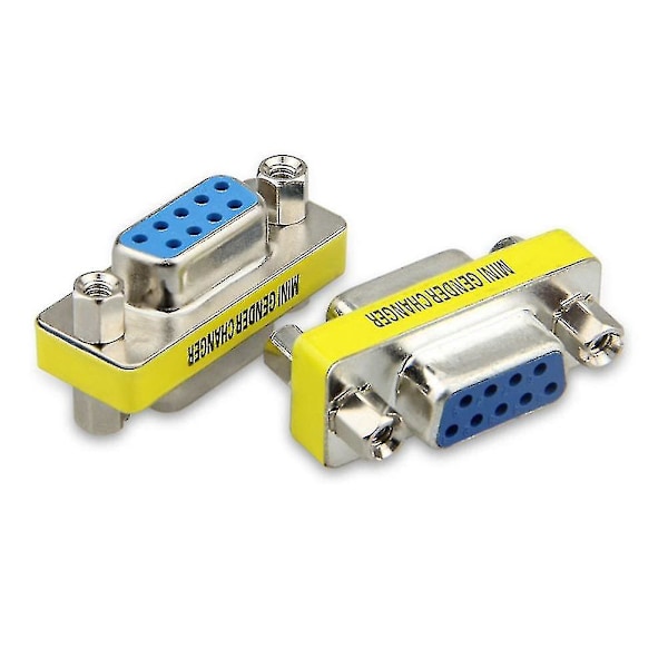 4x DB9-adapter DB9 hane till hona Seriell port till hål 9-stifts VGA-kabel Hy