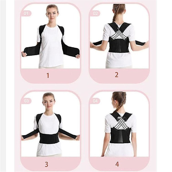 Posture Corrector Rygg Axel Hälsa Stöd Kropp Bälte Bälte Ländrygg Justerbar（XL）