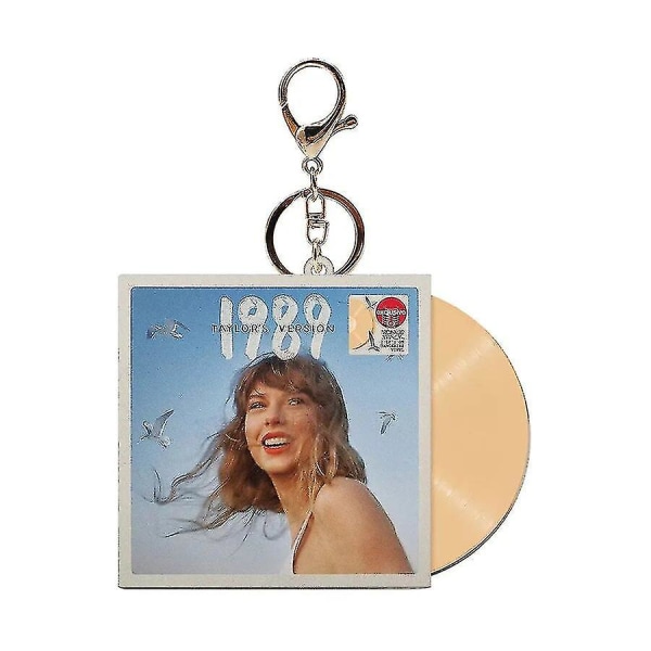 Taylor Swift Album Cd Record Nøglering Fashion Swift Album Nøglering Fan Peripheral Pendant 1989 Star Peripheral Jewelry Hhgs（1989 album 1）