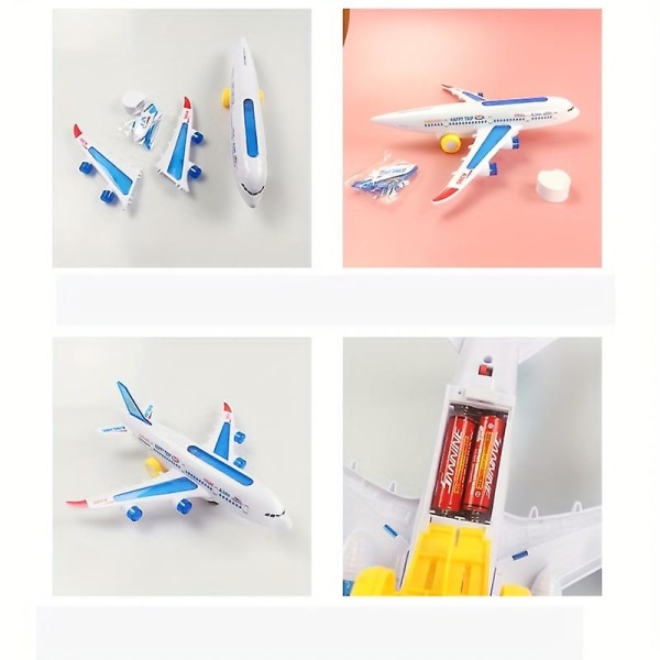 Airplane Electric Universal Music Light Super cool børns lysende legetøjsfly