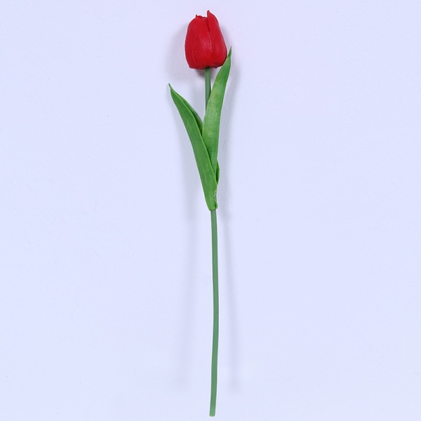 Konstgjord blomma Tulpan-Latex-Home Party Indoor DIY -Röd 20 pinnar