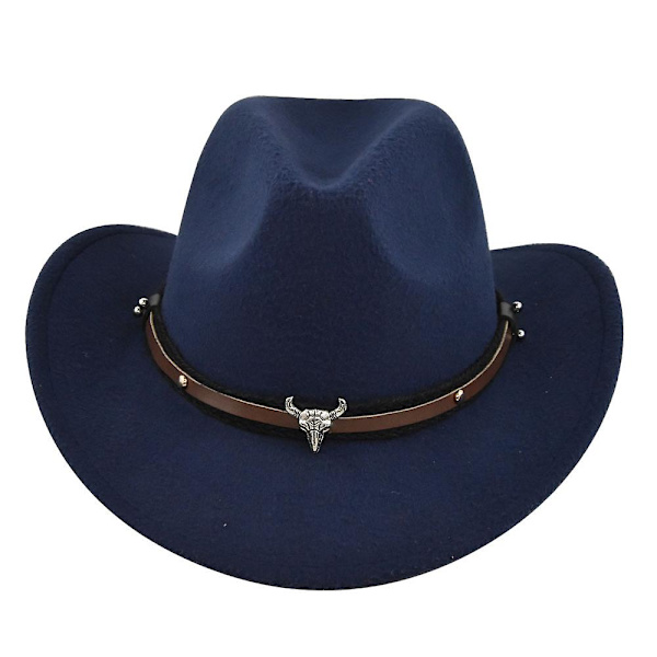 Europeisk och amerikansk kohuvud retro imitation fårhatt cowboyhatt filthatt yllehatt etnisk huva retro jazzhatt