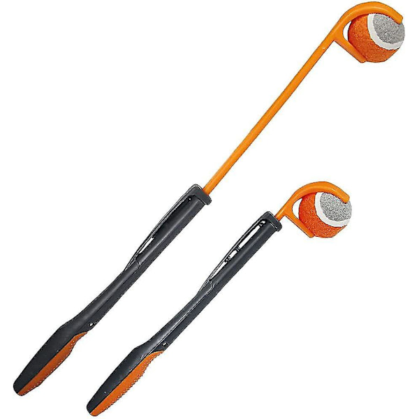 Utomhus - In- och utdragbar bollkastare & Superstudsande tennisboll