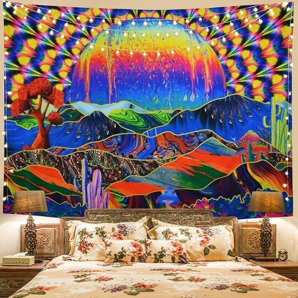 Solnedgång Trippy Gobeläng