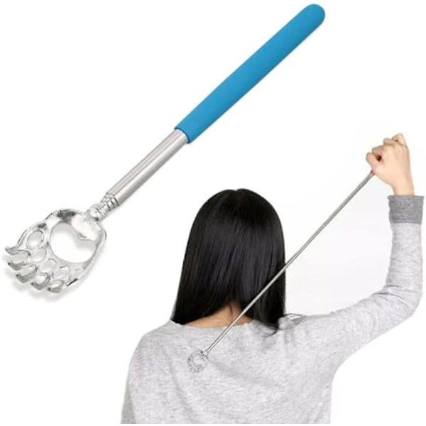 Bärbara Utdragbara Teleskopiska Björnklor Metall Ryggkliare Handmassager Ryggklappning För Både Människor Och Husdjur (4st, Flerfärgad)