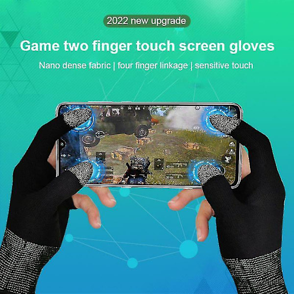 1 Par Fingerhandskar för Gaming PUBG Mobile Set Svettbeständiga Repfria (färg9)