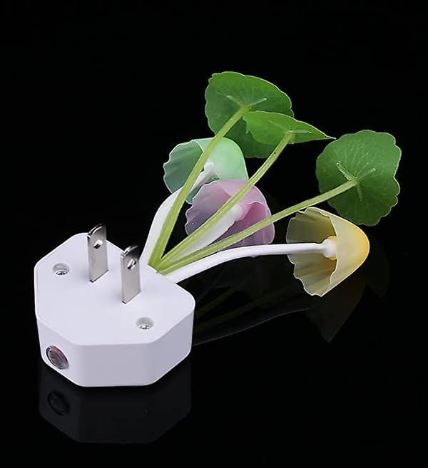 Sensor LED natlys, farveskiftende plug-in LED svampe drømme seng lampe