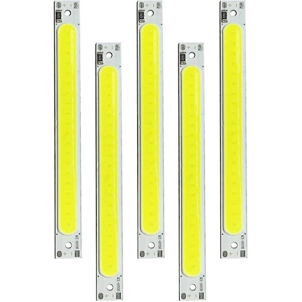 5 st DC 5V 3W COB LED-lampkort, LED-remsa vitt ljus 600mA 400lm 6500k för USB-touchdimmer