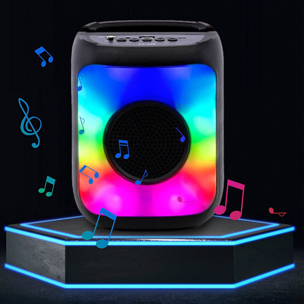 Festsubwoofer Bluetooth-högtalare Bärbar utomhushögtalare Bluetooth Trådlöst ljud med blandade färgade lampor