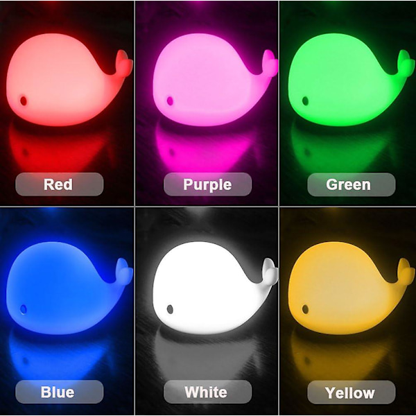 Baby Nattlampa Led Baby Nattlampa Delfinformad Nattlampa Usb Laddningsbar Nattlampa Silikon Babylampa För Barns Rum