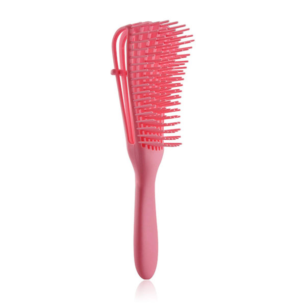 Udfiltringsbørste til krøllet hår, hurtigere og lettere udfiltrer vådt eller tørt hår uden smerter (Pink)
