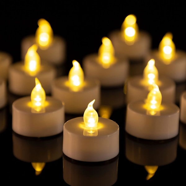 24 st LED Flamlösa Klara Flimrande Ljus För Hem Batteridrivna Dekorationer För Jul, Julgran, Påsk, Bröllop, Fest