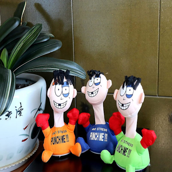 Sjov Punch Me Screaming Doll, Interaktive Legetøj Med Lyd Desktop Punching Bag Stress Relief Gaver
