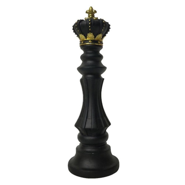 Shakkikuningas Kuningatar Knight Hartsi Käsityöt Kansainvälinen shakkipatsas Sculpture_ll (Musta kuningas)