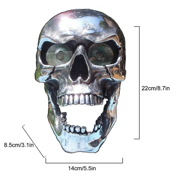 Skull-ajovalo todellisessa ajovalossa, universal moottoripyörän pääkallolamppu, moottoripyörän pääkallo-etuvalo