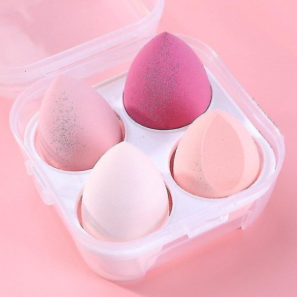 4/kpl New Beauty Egg Set Kurpitsa Water Drop Puff Makeup Puff Set Värikäs Tyyny Kosmeettinen Sieni Munatyökalu Märkä ja Kuiva Käytä a
