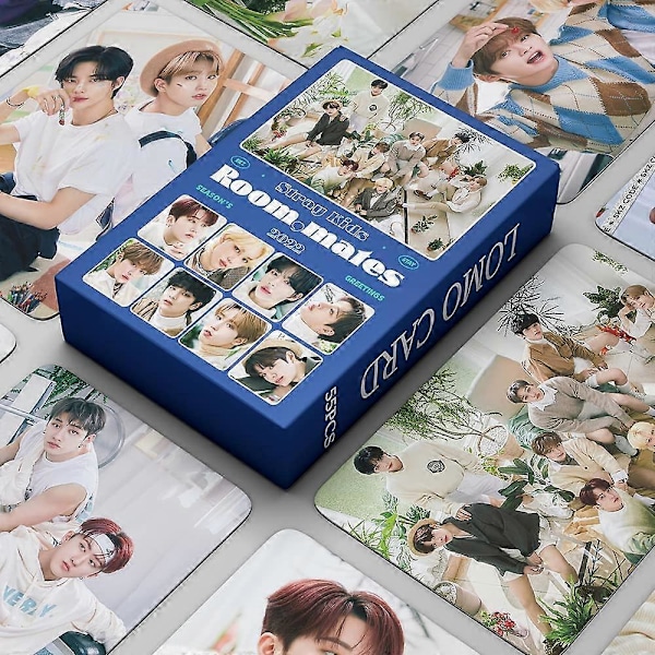 Stray Kids LOMO-kort 55 st. Stray Kids 2022 SEASON GREETINGS Room, mate Foto-kort 2022 Season's Greetings Foto-kort Present till Fans Dotter