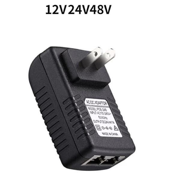 PoE-injektor Strømadapter til Ipc-kamera Dc24V 1A Eu-stik