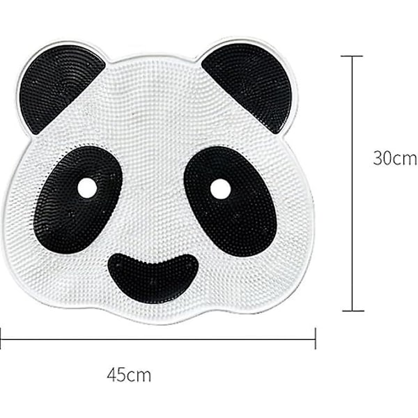 Söt Panda Silikon Massagematta, Duschfot Skrubber Med Sugkopp, Vattenabsorberande Halkskyddad Duschmatta 4035cm