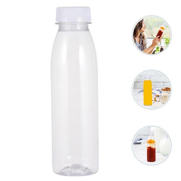 10 st 350 ml Multifunktionella tomma flaskor Återanvändbara juiceflaskor (Transparent)