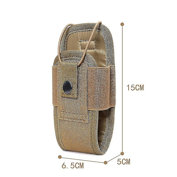 Khaki Taktisk Intercom Väska Molle Sport Fritids Midjeväska 600d Oxford Utomhus Camping Tillbehör Väska