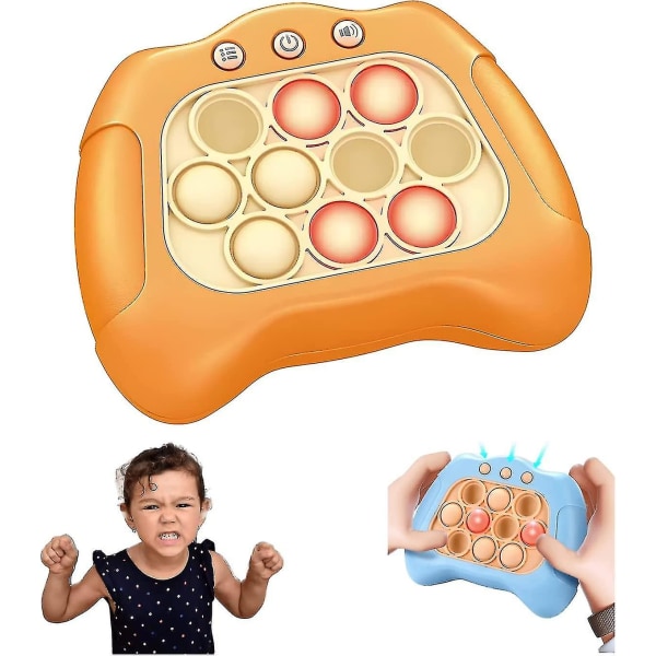 Dekompression banebrydende puslespil Pop-spilmaskine nyhedslegetøj til 3+ år gammelt legetøj Fødselsdagsgave（Gul）