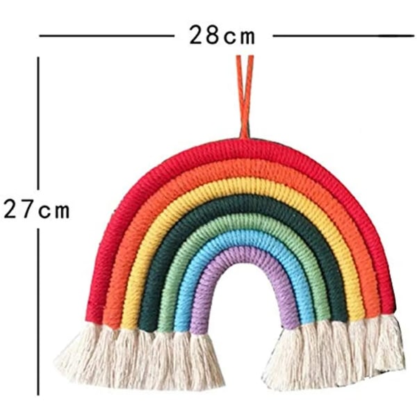 Barnrumsinredning - Rainbow Lace Boho Väggdekor