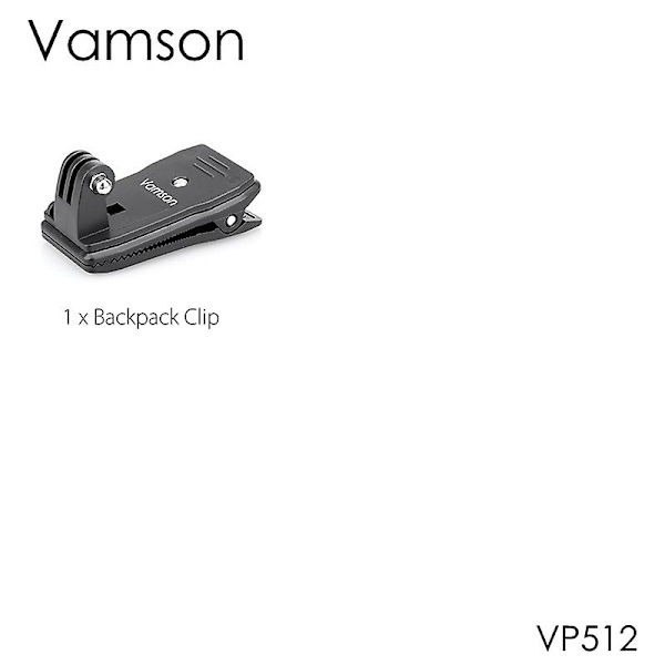 Vamson Gopro 10 9 8 lisävarusteiden reppuleikkeen kiinnike Go Pro Hero 7 6 5 4 Yi 4k Sjcam Eken toimintakameralle（VP512）