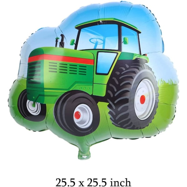 4 kpl Farm Tractorin jättimäisiä folioilmapalloja syntymäpäiviin Baby Shower Traktoriteemaiset juhlakoristeet