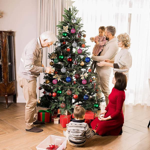 36 stycken juldekorationer trädbollar