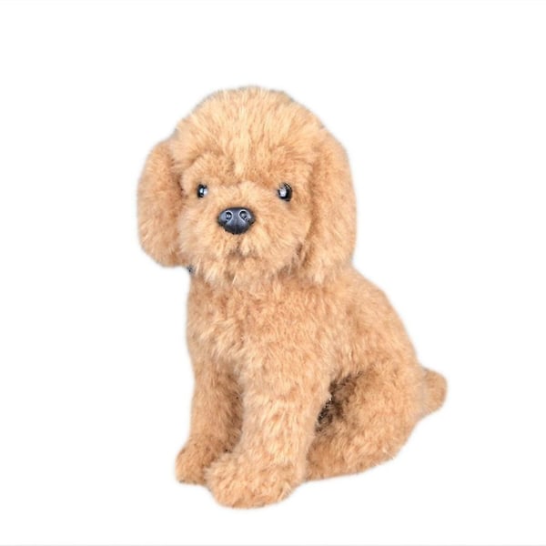 Realistisk puddelhundehvalpedyr Blødt udstoppet dukkelegetøj til børn