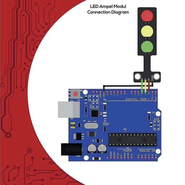 5x Led Liikennevalo Moduuli Luova Diy Mini Liikennevalo - Snngv