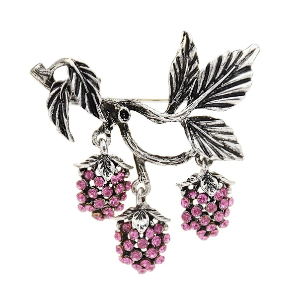 WABJTAM Fruktspänne Brosch Söt Druvbrosch Elegant Fruktspänne Badge Ryggsäck Hatt Kläder Bröstnålar Näsduksspänne för Kvinnor Flickor, 4*3.5cm