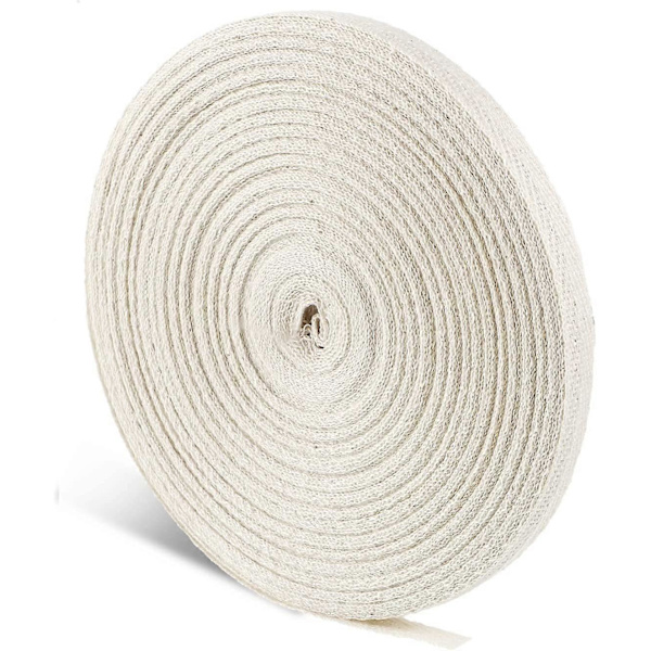 Twillband, Mjuk Naturlig Twillband, Fiskgårdsband, Syband, Twillband för DIY-Hantverk (Beige, 25 meter)