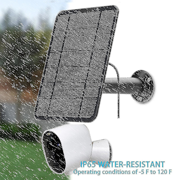 Solpanelopladning til Arlo Ultra/ultra 2/pro 3/pro 4/pro 3 Floodlight/go 2 4w