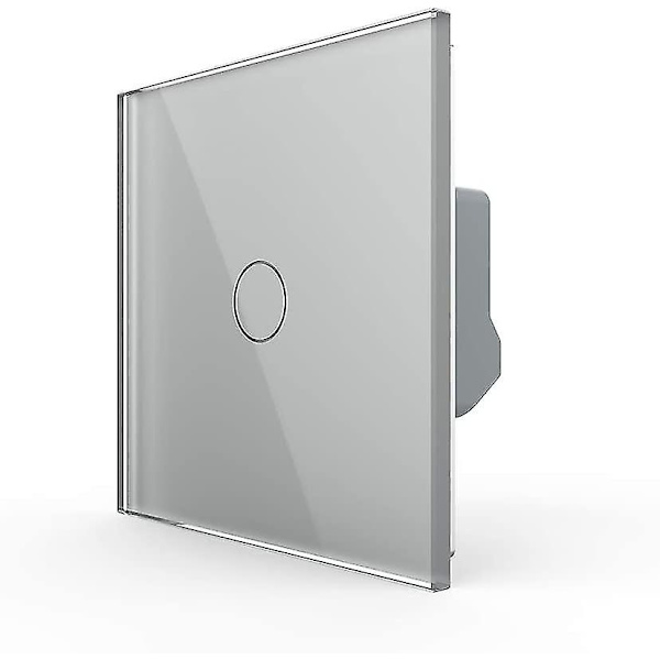 Eu Standard Luxury Glass Touch Switch Glass Panel Touch Screen Med Led-indikator, Grå, Vl-c701-15-a