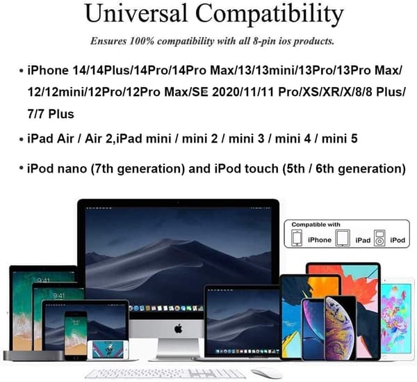 2-pak Lightning til 3,5 mm hovedtelefonstikadapter til iPhone, iPhone Aux-adapterkonverter Dongle-lydkabel kompatibel med iPhone