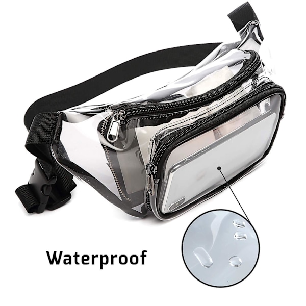 Transparent Vattentät Mode Bältesväska