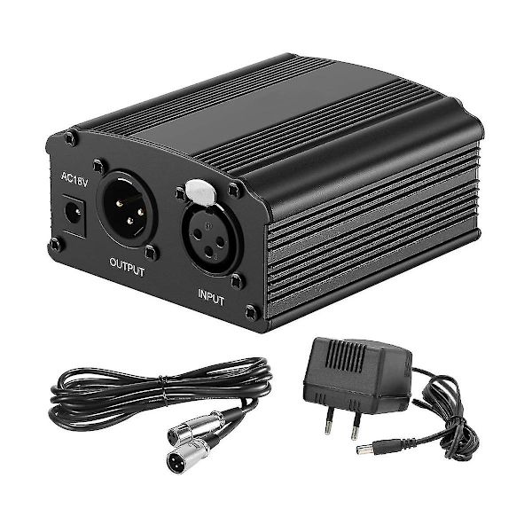 48v Phantom Power Bm 800 Mikrofonforsyning Med Adapter Xlr Lydkabel For Alle Musikk Opptak