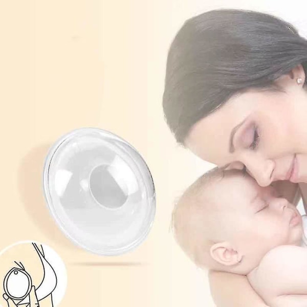 Brystkorrigerende skal Babyfodring Milk Saver Beskyt ømme brystvorter til amning Saml modermælk til moderen (2 stk)