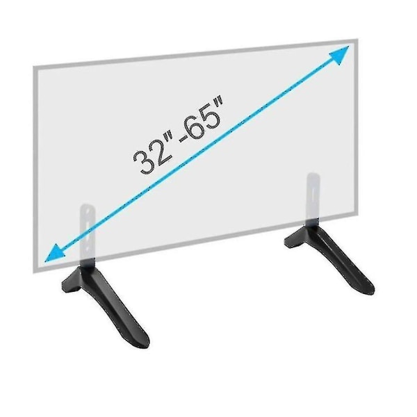 2 st universella TV-stativ basfäste för 32-65 tum Samsung Vizio Sony LCD TV inte för LG TV svart TV-fäste bordsstativ