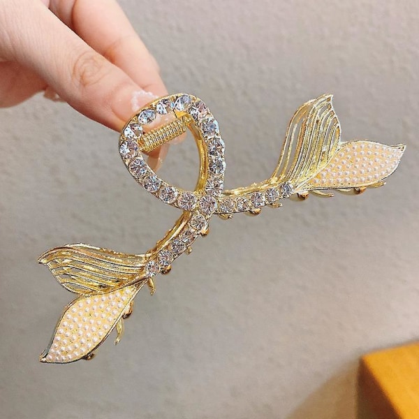 Elegantti Rhinestone helmi hiuspidikkeet kynnet geometria kalanpyrstö hiusneula hiuslisäkkeet, 2 kpl sarja