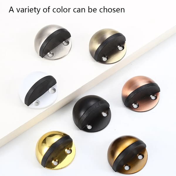 2-pack dörrstopp, magnetisk dörrstopp, dold modern magnetisk dörrfångare för golvmontering, (guld)