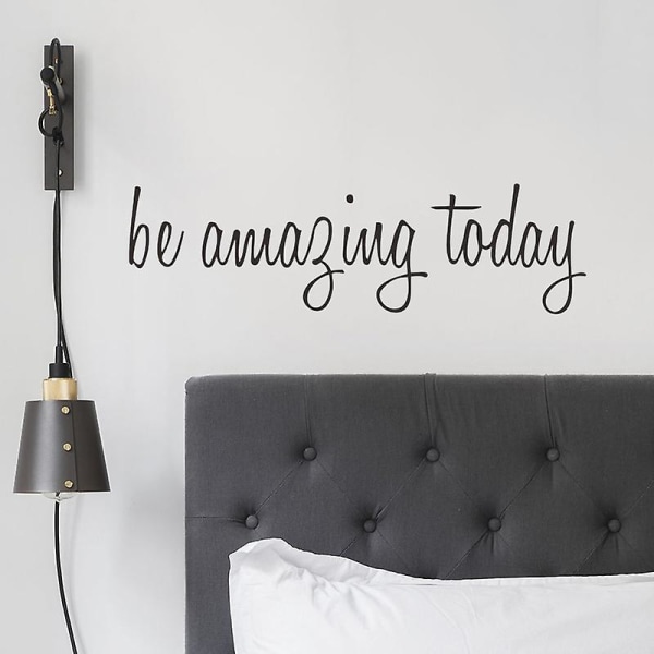 Vægoverføringsbilleder Klistermærker Inspirerende Be Amazing Today Vinyl Positive Wall Saying Peel and Stick Motiverende citater Decal for Home Soveværelse osv.