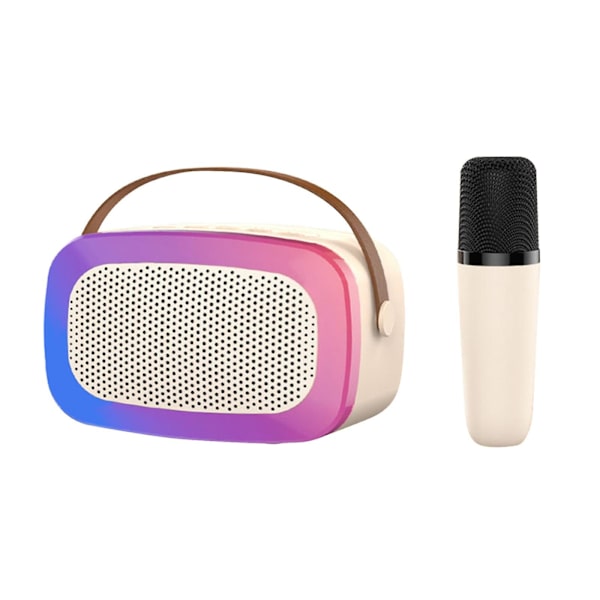 Karaoke-maskin med 1 trådlös mikrofon, bärbar Bluetooth-högtalare med HD-ljud PA-systemstöd vokalavskärning, USB, SD, AUX-ingång för fest, möte