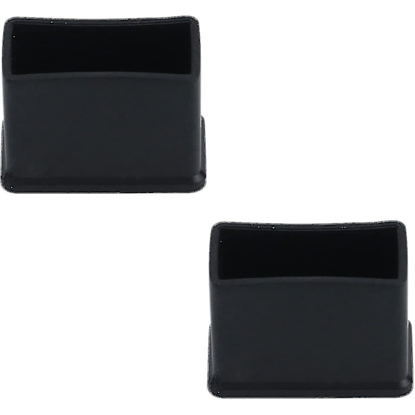 12-pack 15 x 30 mm svarta rektangulära gummifiltskydd för bord eller stolsben - d
